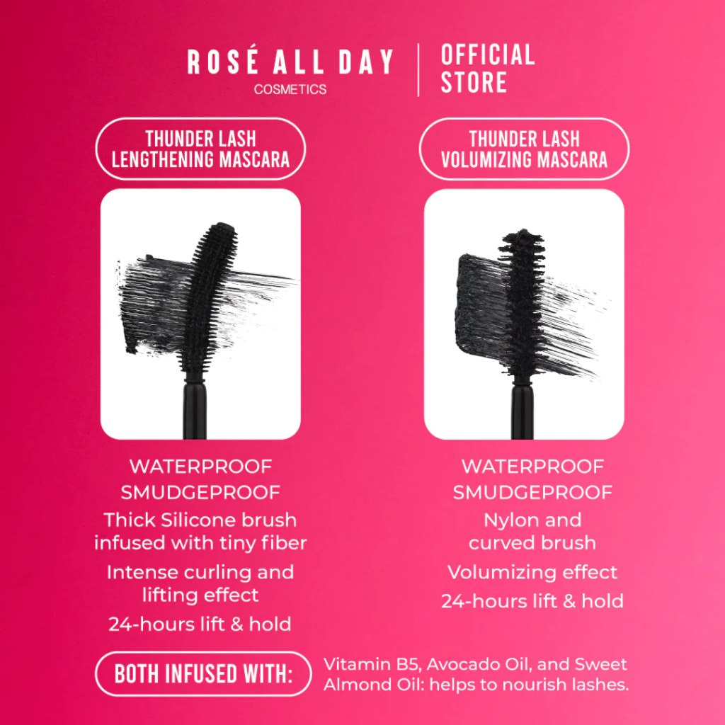 ROSE ALL DAY All New Thunder Lash Mascara (Volumizing &amp; Lengthening) Rosé All Day