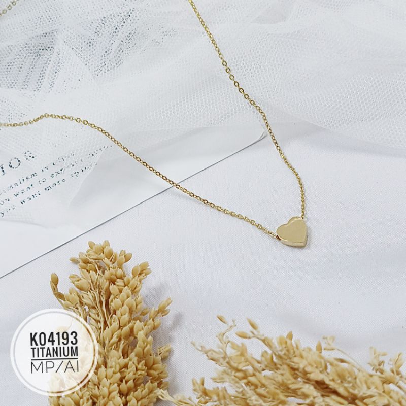 Kalung Titanium love gold K04193