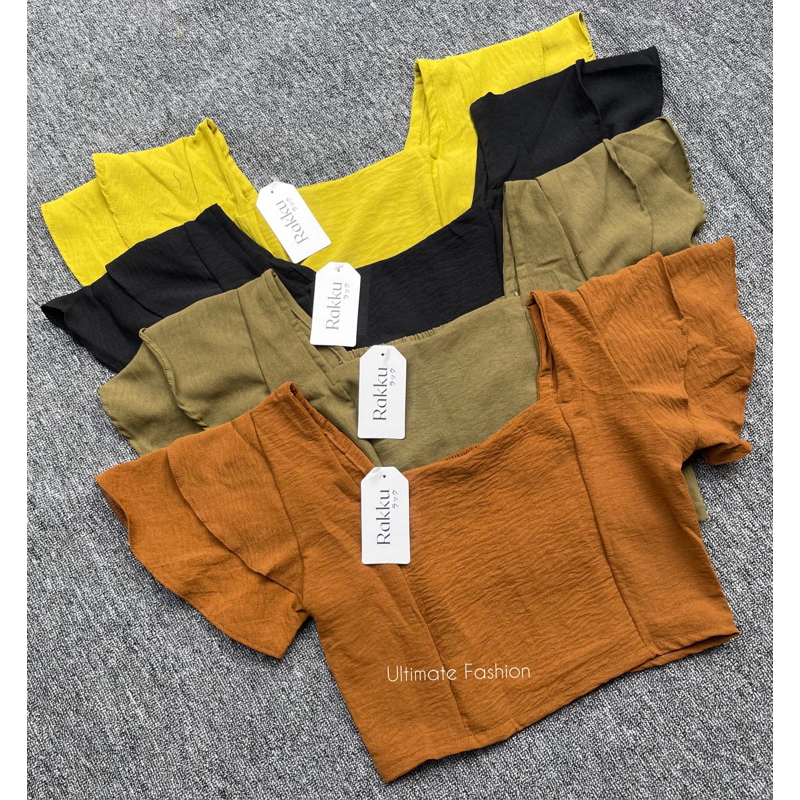 Merva Top Crinkle Korea - Atasan Wanita Santai Rakku 188