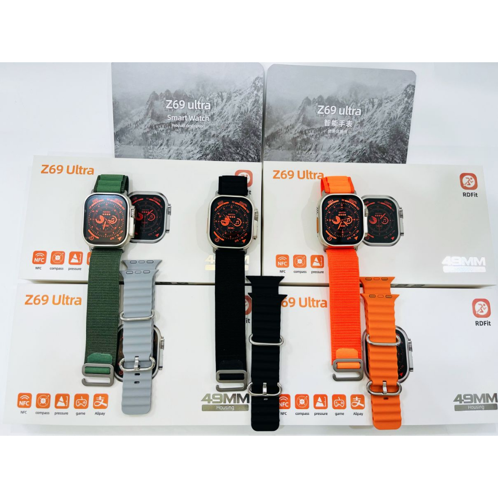 Smartwatch Z69 Ultra Serise 8 S8 Ultra Max 49MM 1:1 2.01” inch Screen HD Sports Watch 8 Ultra Smart Watch Bluetooth Call ( UPGRADE)