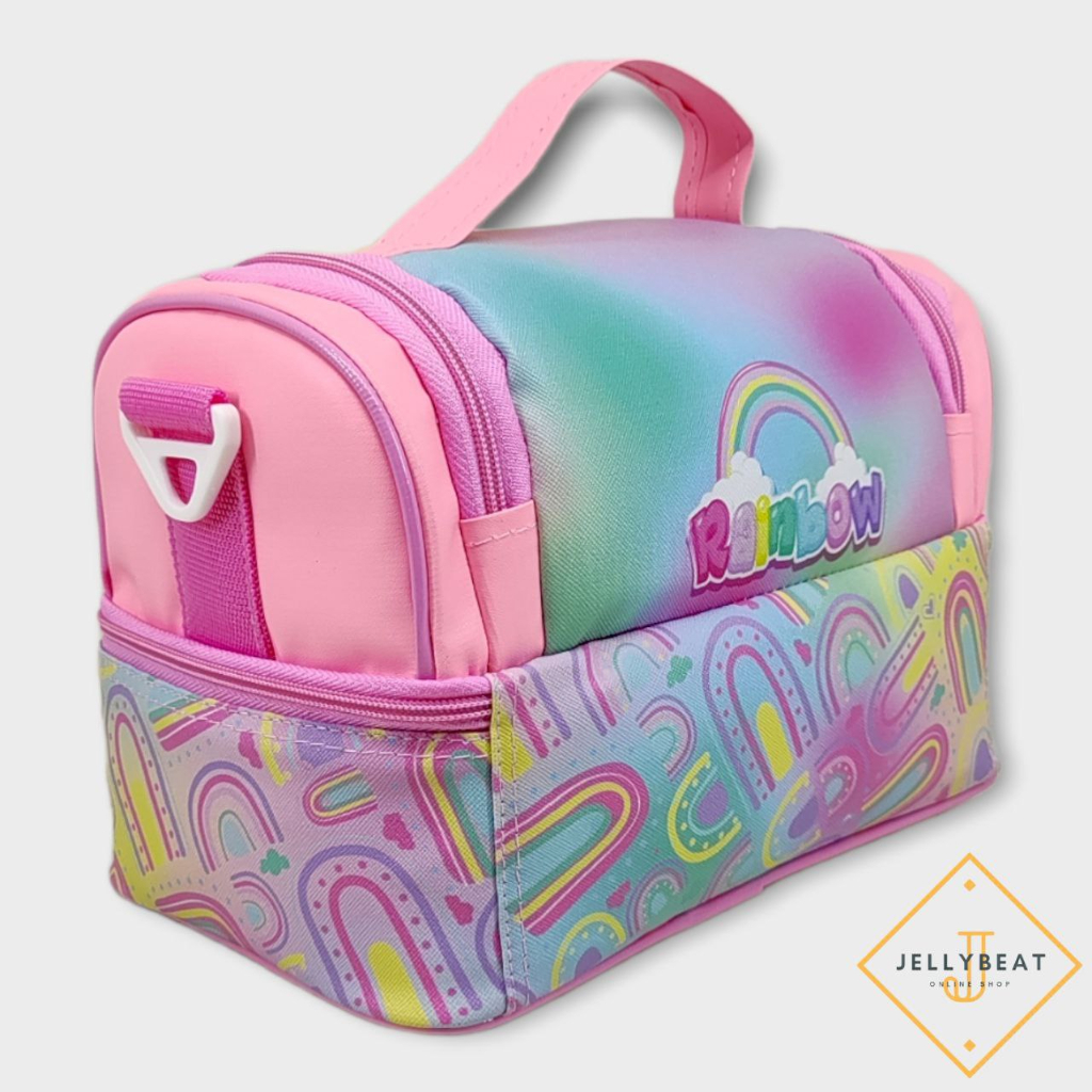 Tas Susun MOTIF UNICORN RAINBOW / Tas Slempang Smiggle /Lunch Bag Susun