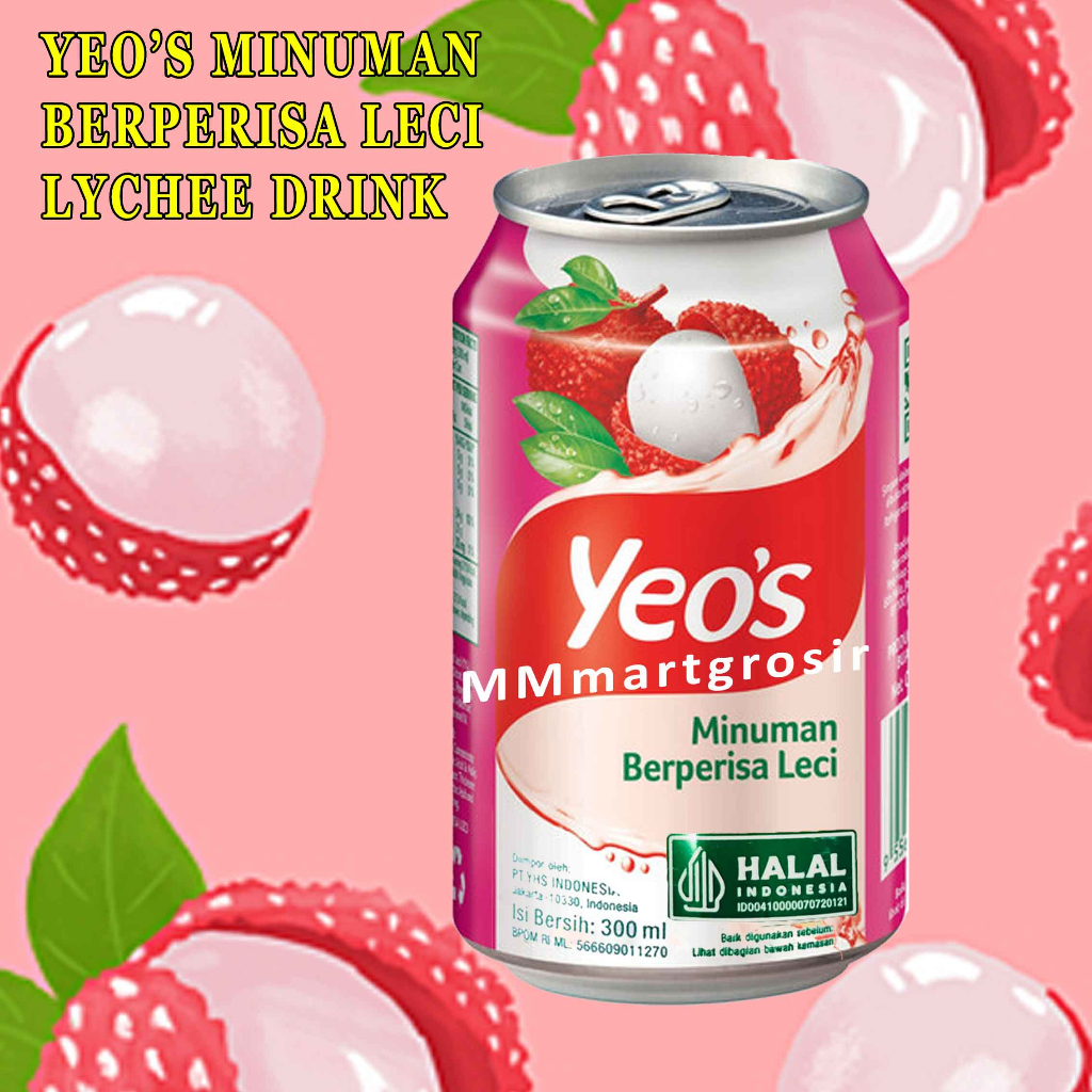 Yeo's/ Minuman Rasa Leci/ Grass Leci Drink/ 300ml