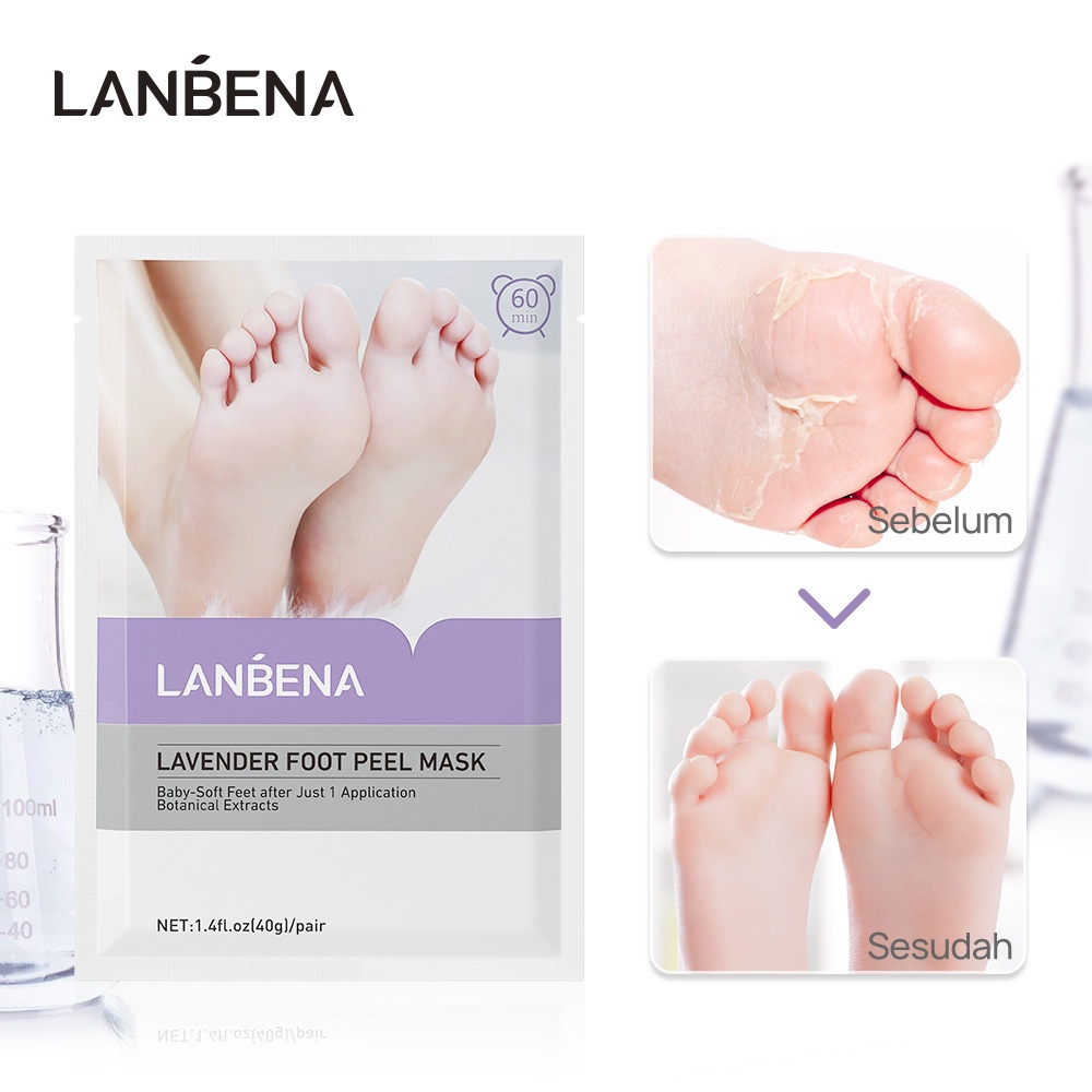 LANBENA Foot Peeling Mask Masker Kaki Untuk Spa Kaki Exfloating Remove Dead Skin Peeling Badan Foot 