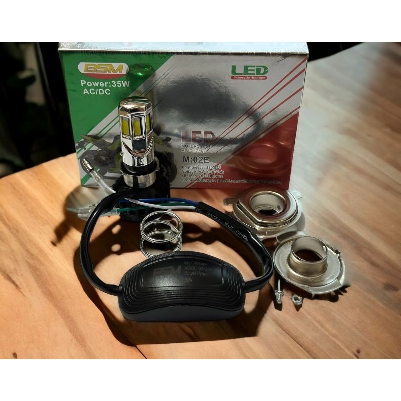 Lampu LED HID original BSM daya power 35wat cahaya PUTIH HID BSM 6sisi led dan 3 sisi led Kipas anti panas acdc murah berkualitas