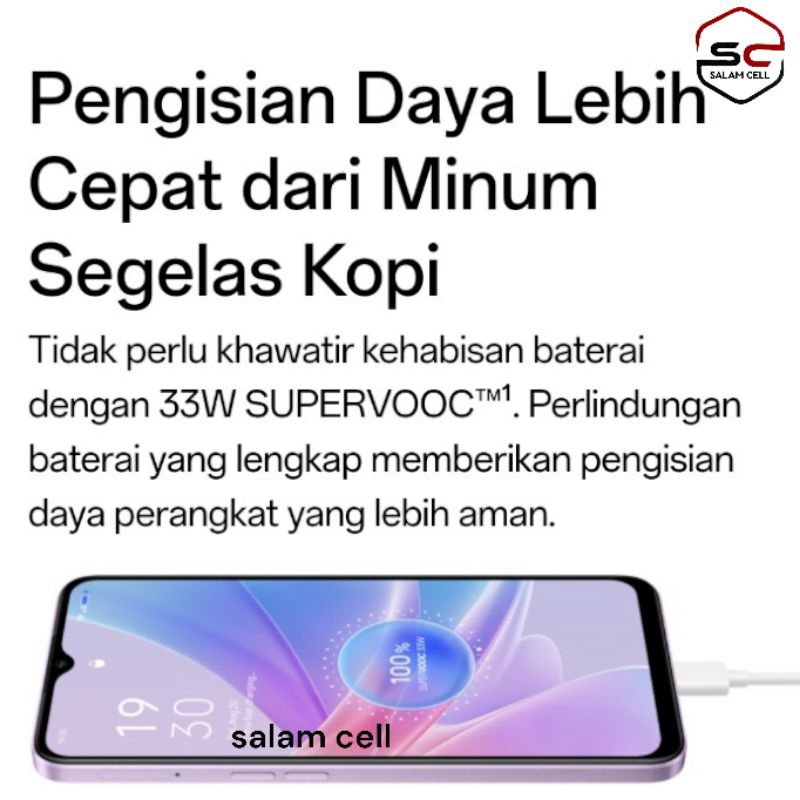 Oppo A78 5G Ram 8+8/128GB 33W SUPER VOOC+5000 mAh Battery Original Garansi Resmi