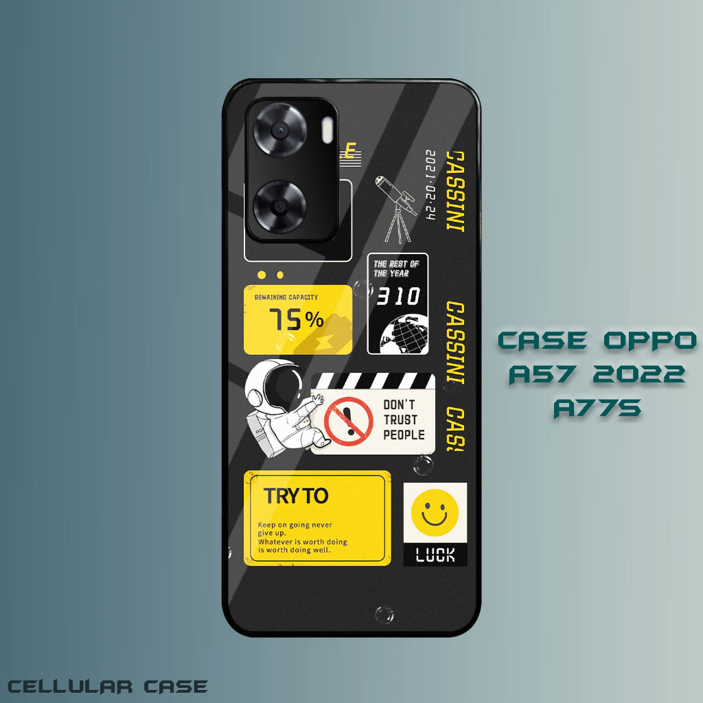 Case Glossy Oppo 57 2022 | A77S 4G [CS07] Nasa Aesthetic Astetik  Casing Hardcase Hp Oppo Kesing Kil