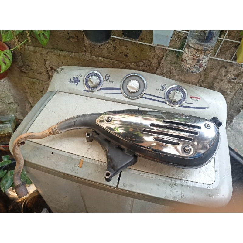 Knalpot lx 3v 3 v Vespa matic vesmet original ori copotan standar fullsystem fullset tinggal pasang 