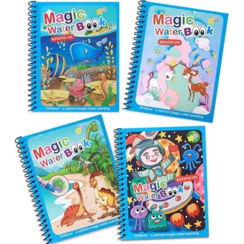 magic colour book buku gambar ajaib buku mewarnai gratis spidol air