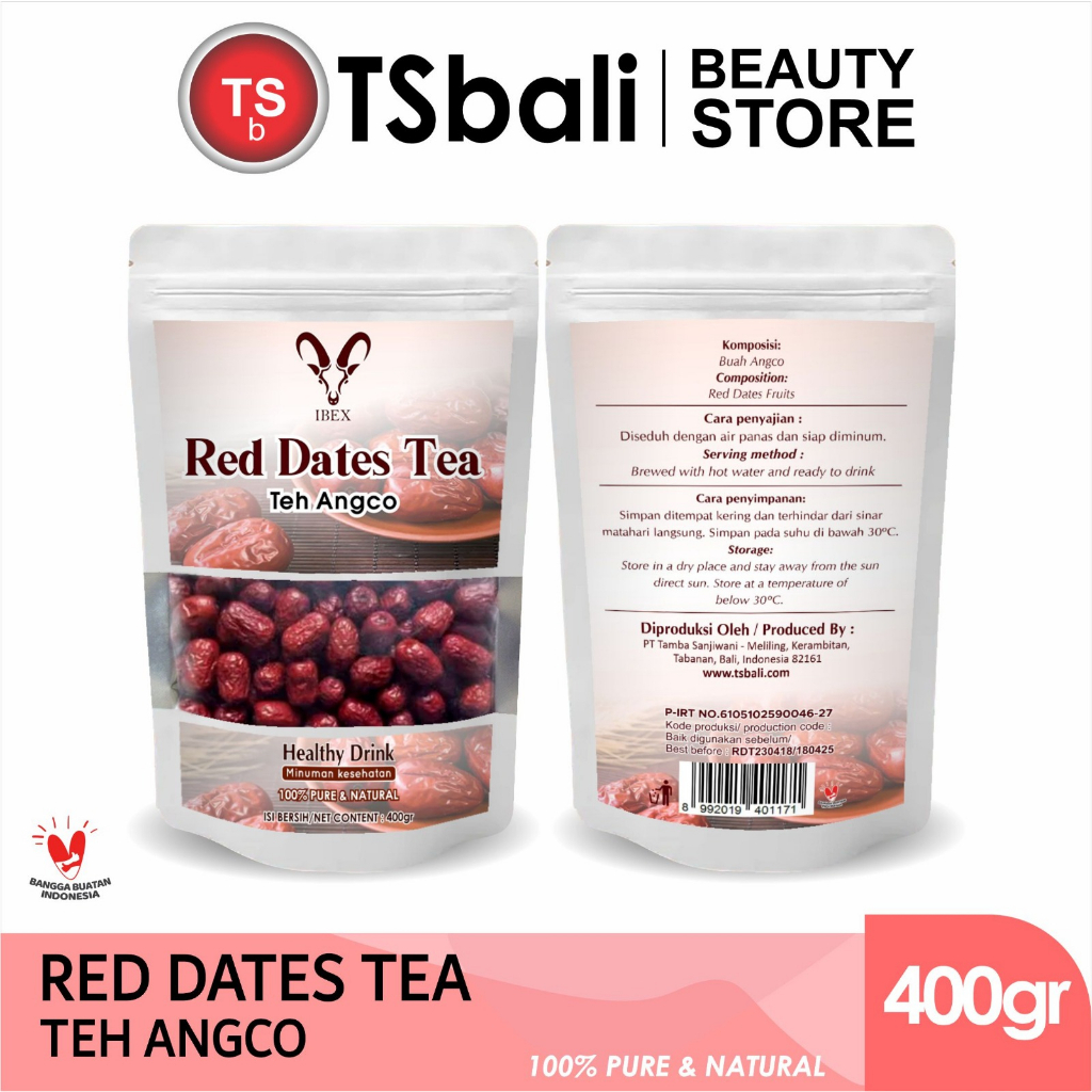 

IBEX - Red Dates Tea Minuman Herbal Teh Angco Pure & Natural 400 gr