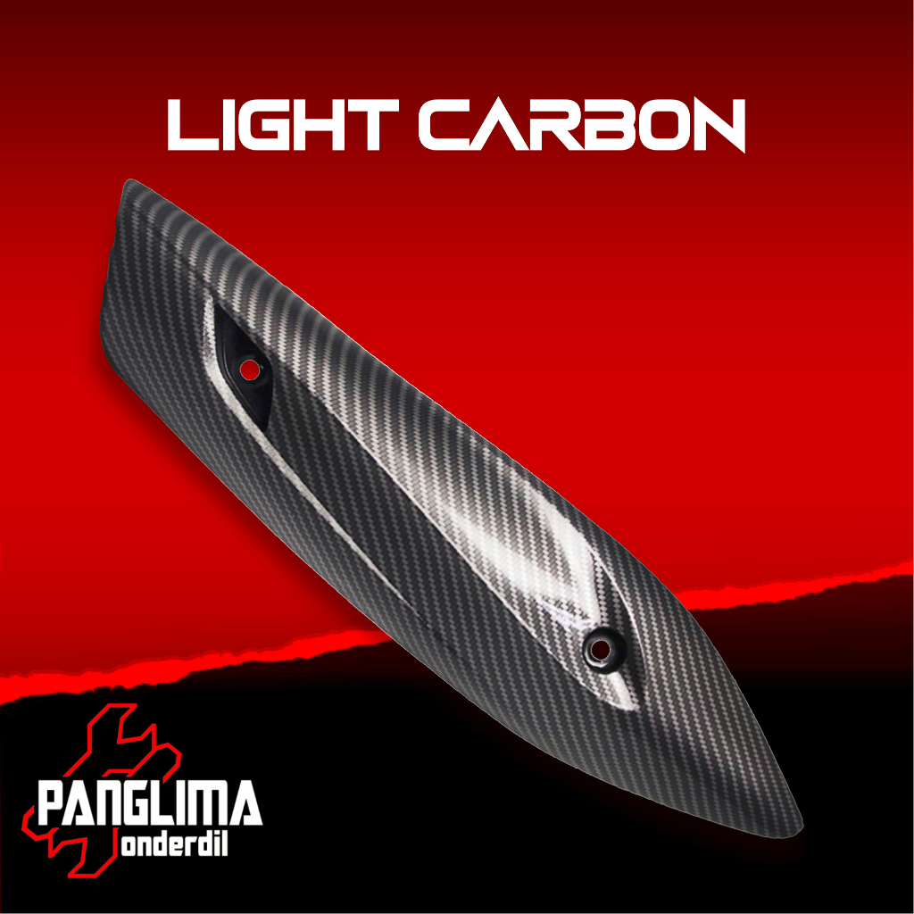 Pelindung Knalpot Hitam-Light-Karbon-Black Carbon Mio J-GT-Fino-Soul GT 115 &amp; Fino Fi-Sport-Premium Cover Tutup-Penutup-Tameng Kenalpot-Muffler-Exhaust