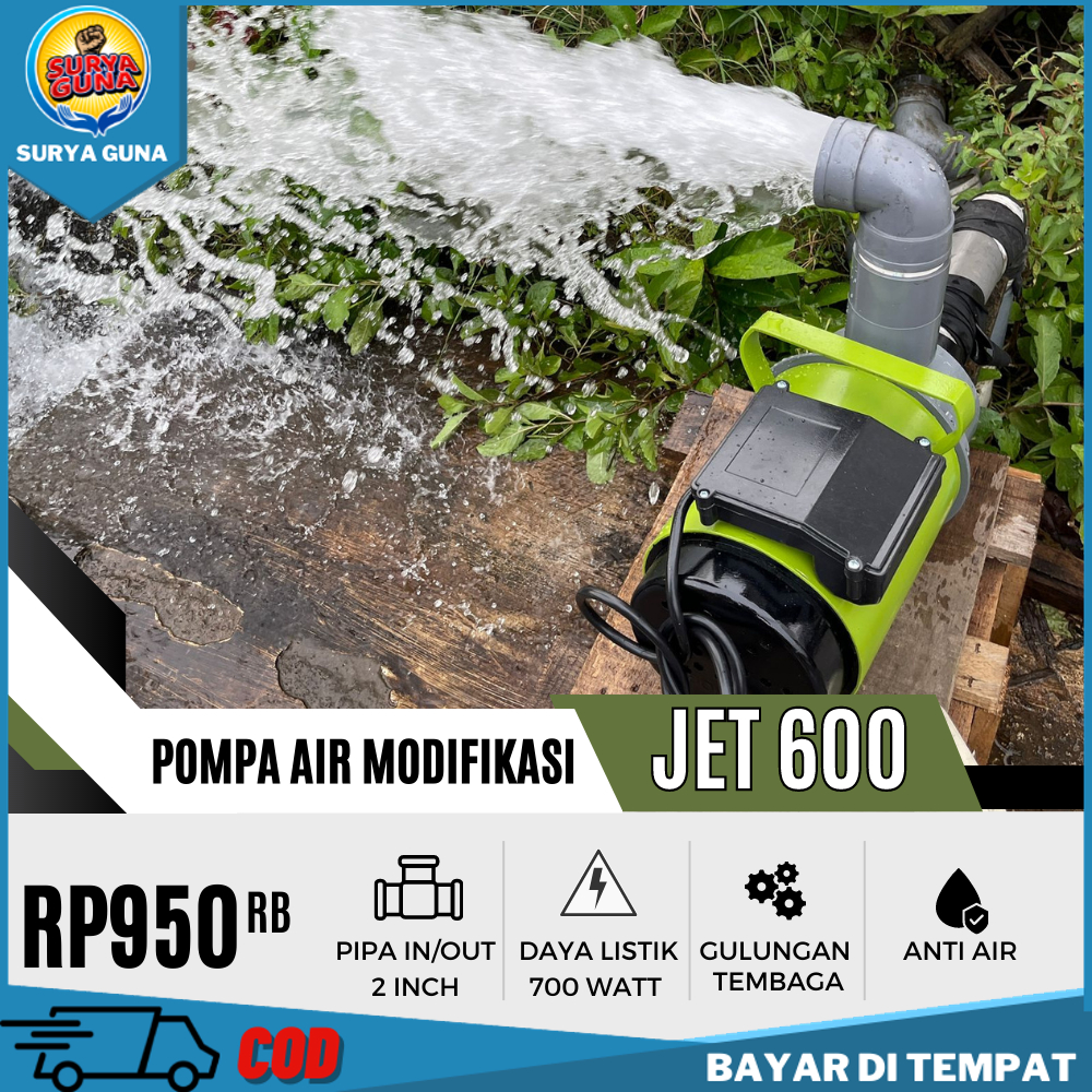 Pompa air modifikasi JET 600 mampu 24 jam nonstop ANTI AIR semburan besar pompa sirkulasi kolam ikan