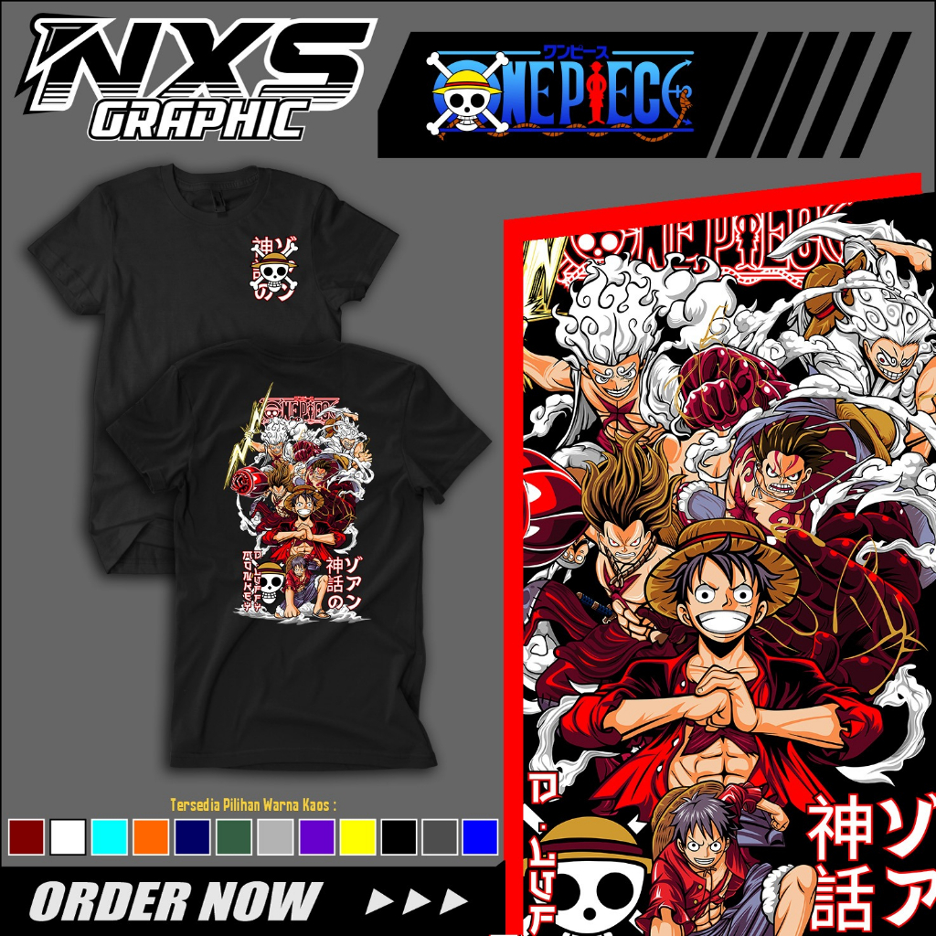KAOS DISTRO BAJU ONE PIECE LUFFY GEAR