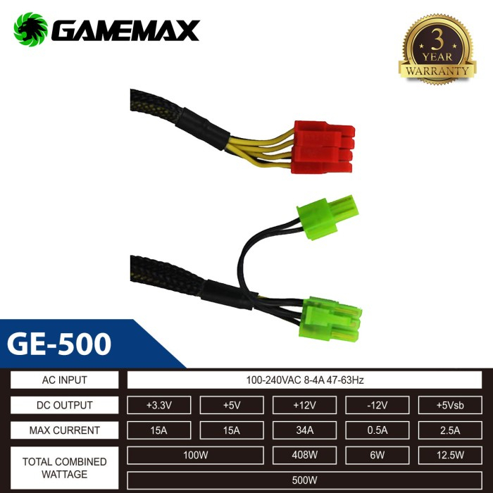 Gamemax GE-500 Value Gaming Power Supply