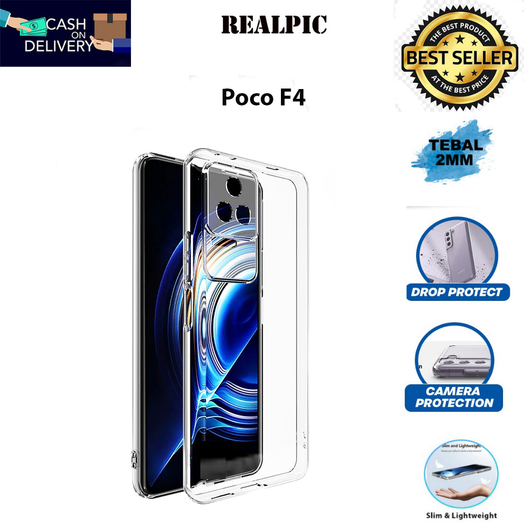 Case Xiaomi POCO F4 Casing Clear HD KETEBALAN 2MM BENING TRANSPARAN TPU Premium Softcase