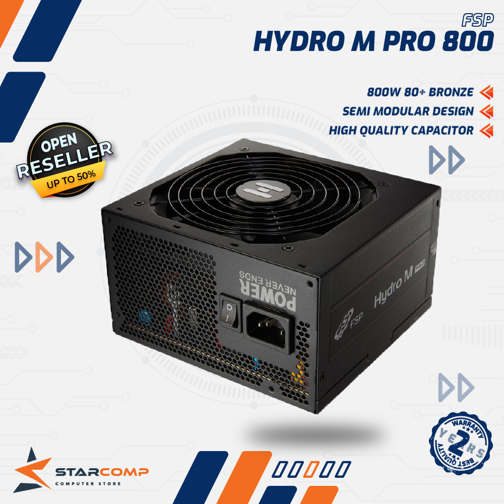 FSP PSU Hydro M Pro 800W 85+ Bronze Semi Modular 800 Watt