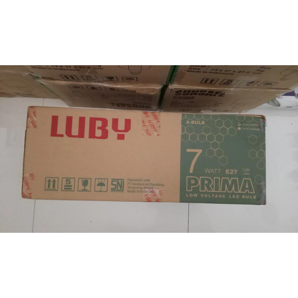 Lampu Luby Prima 7W / 7 Watt  (1 Dus / 1 KARTON isi 100 Pcs )