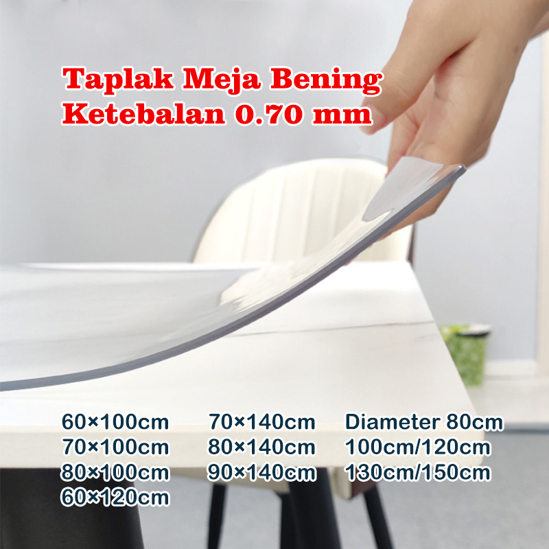 taplak meja transparan aplak meja pvc bening tebal anti air Taplak Meja Bening Tebal 0.70 mm