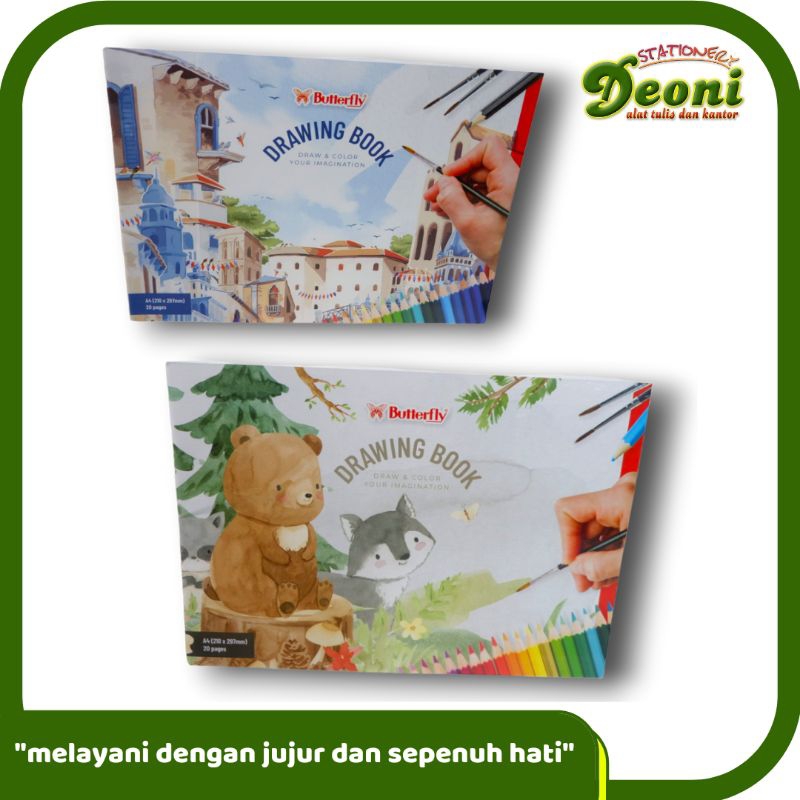 

Butterfly Drawing Book / Buku Gambar A4 901