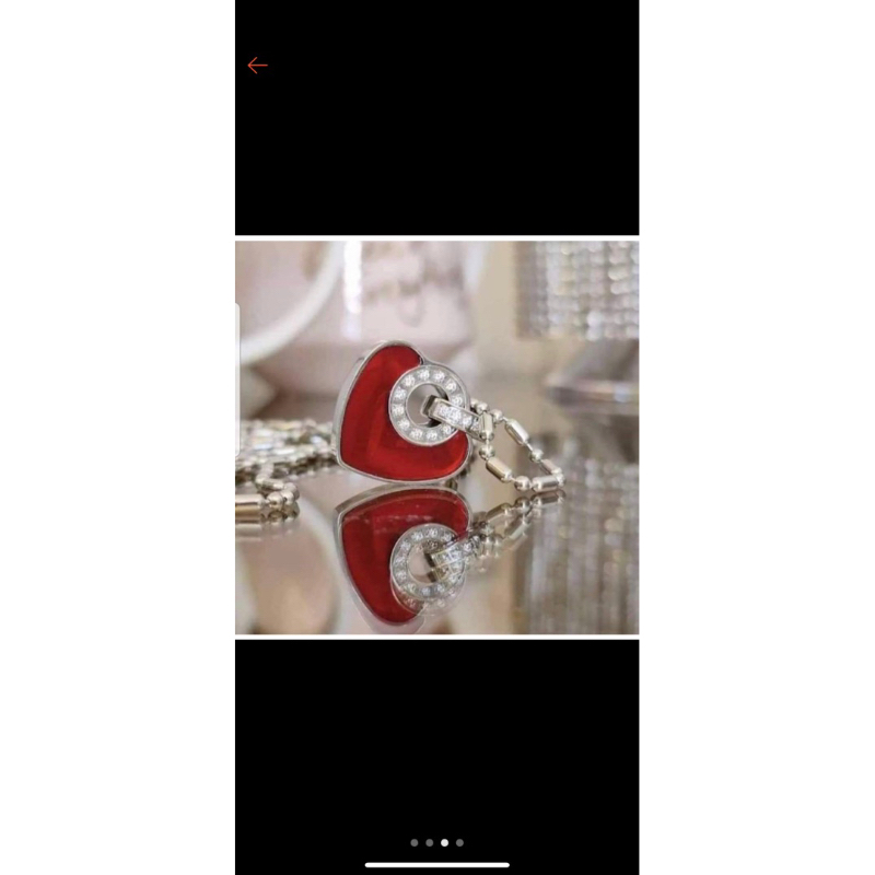 kalung mci heart red merah love preloved