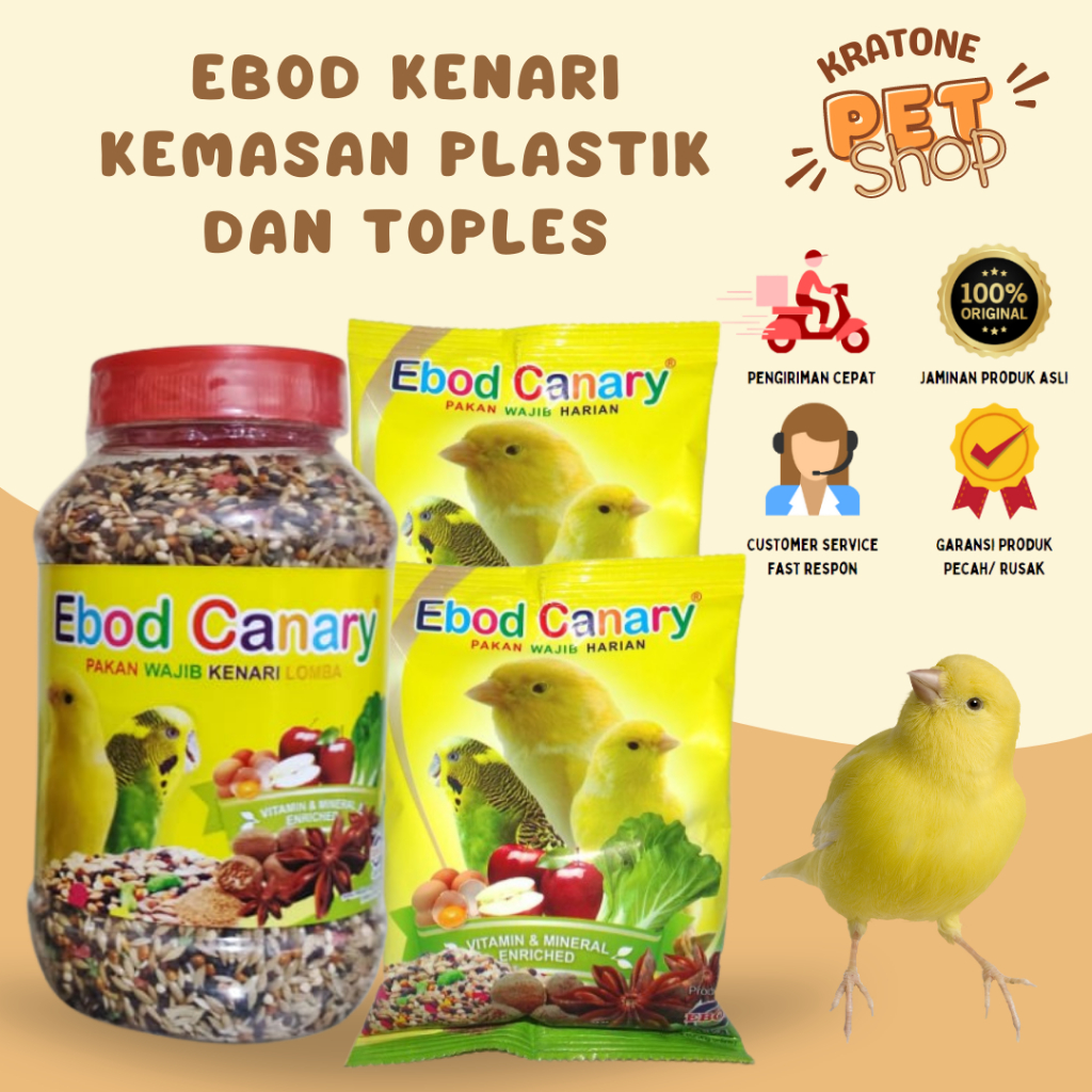 Ebod Canary/ Ebod Pakan Kenari Toples