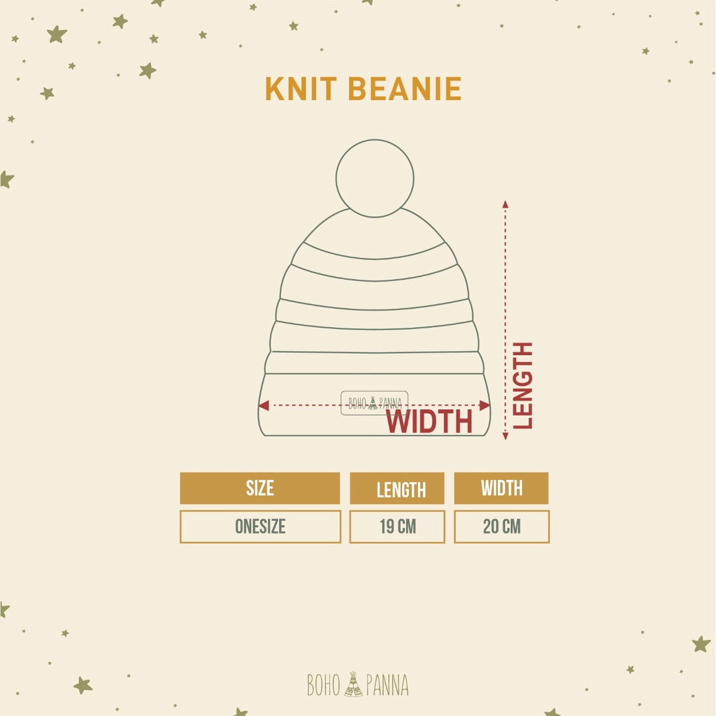 Topi Kupluk Rajut Bayi Anak Bohopanna Knit Beanie Kid