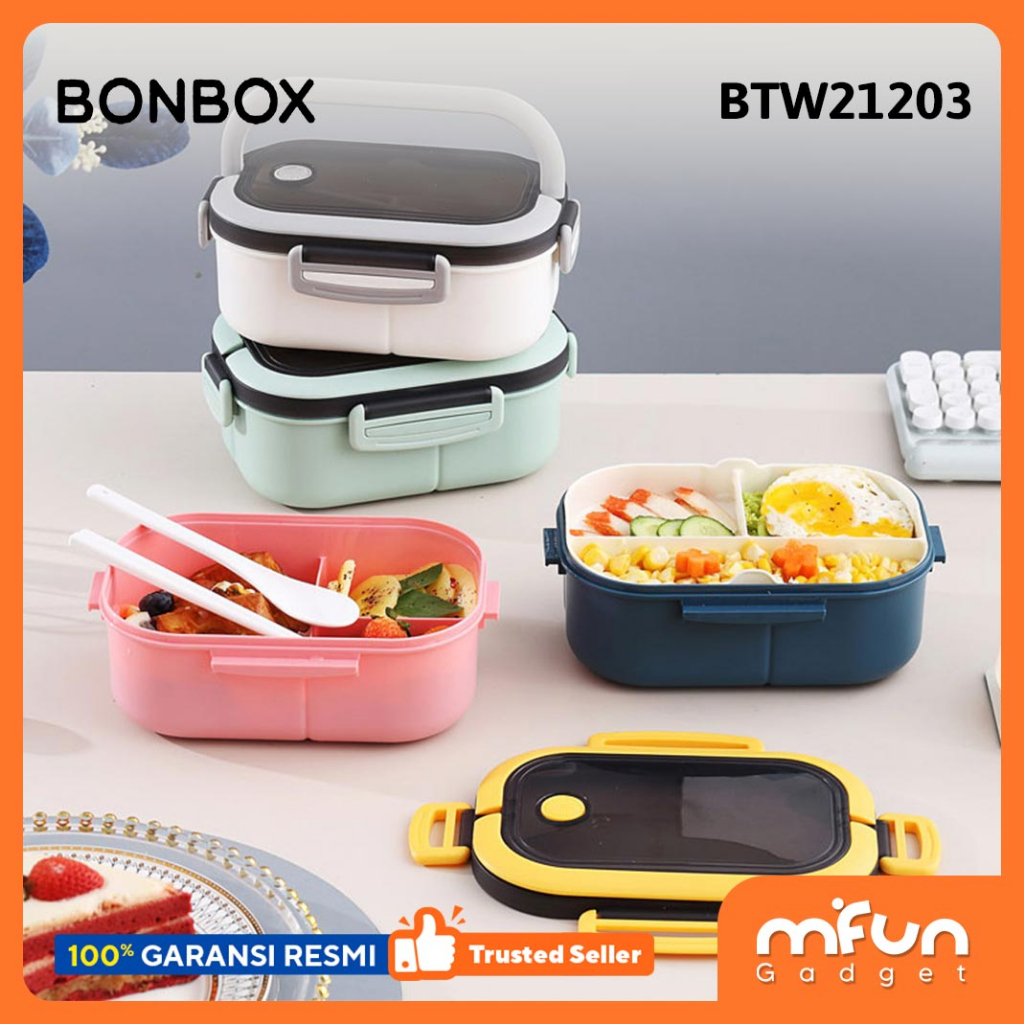 Bonbox Lunch Box Kotak Bekal Makan Dua Susun Rapat BTW21203