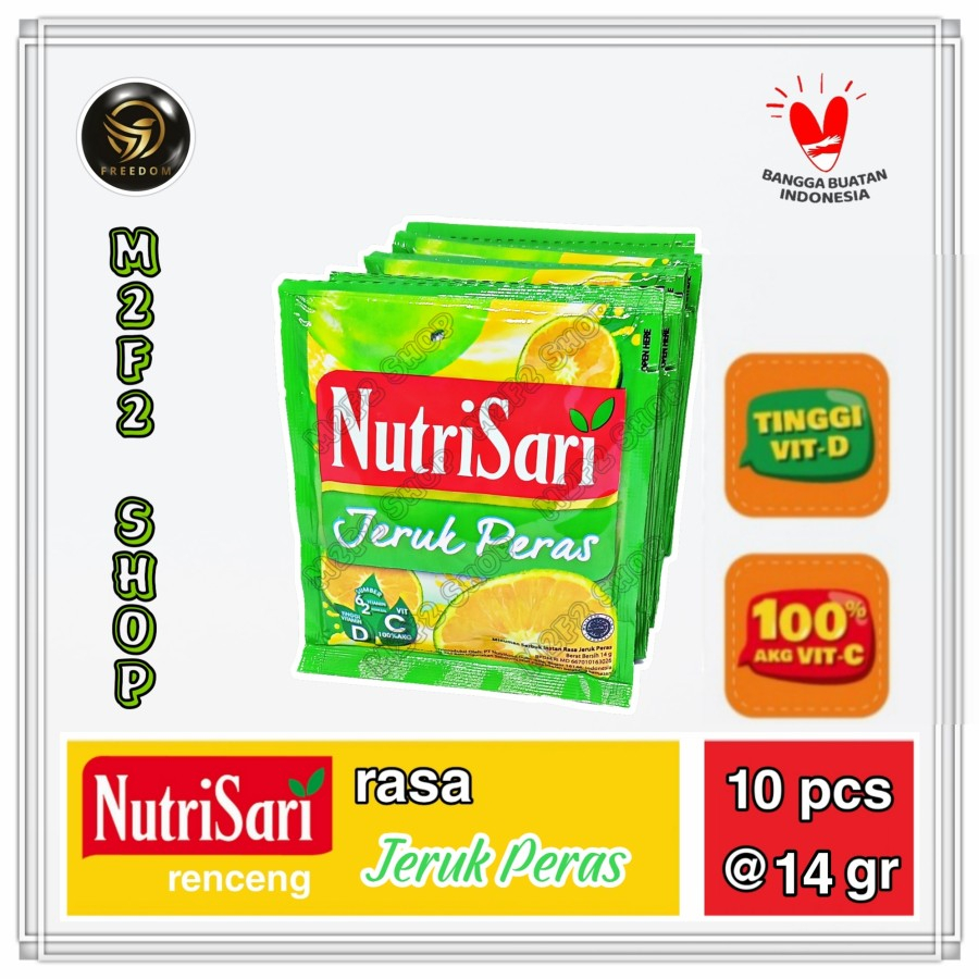 

NutriSari Minuman Serbuk Jeruk Peras Sachet - 14 gr (Kemasan 1 Renceng)