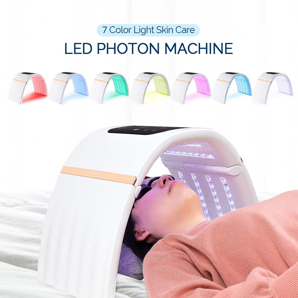 Foreverlily Mesin Terapi Wajah / Seluruh Tubuh Dengan 7 Lampu Led Untuk Kecantikan LED Skin Therapy Machine Beauty Tools