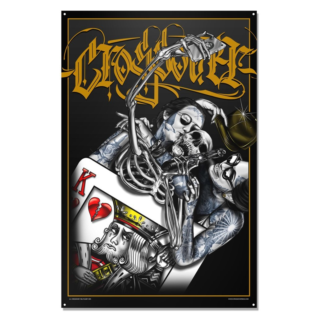 FLAG BANNER CROSSOVER SELFIE CARD