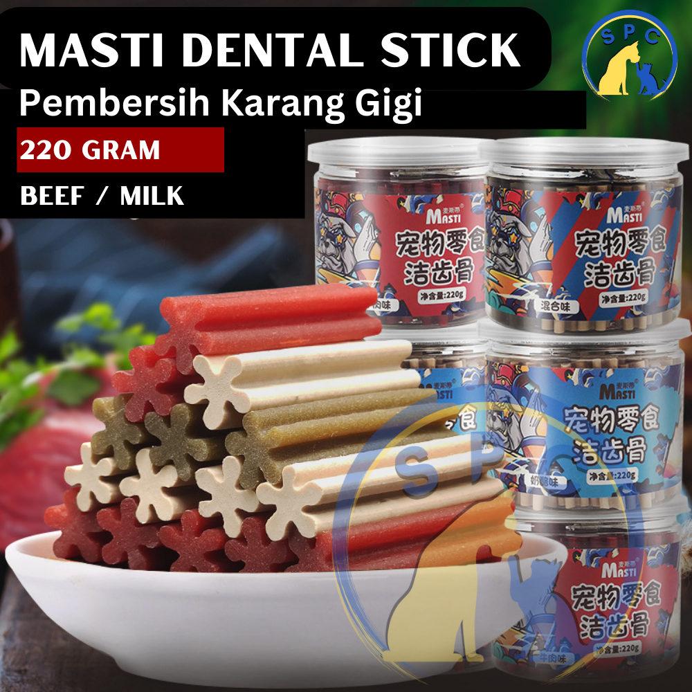 MASTI Dental Stick Snack 220g (24+ sticks) Dentastix Dentastick Pet Dog Snack Pet Dog Treats