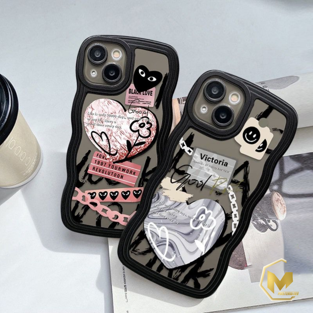 SS814 SOFTCASE TPU FASHION LOVE GRAFITI FOR IPHONE 6 7 8 6+ 7+ 8+ X XS XR XS MAX 11 12 13 14 PRO MAX MA4283