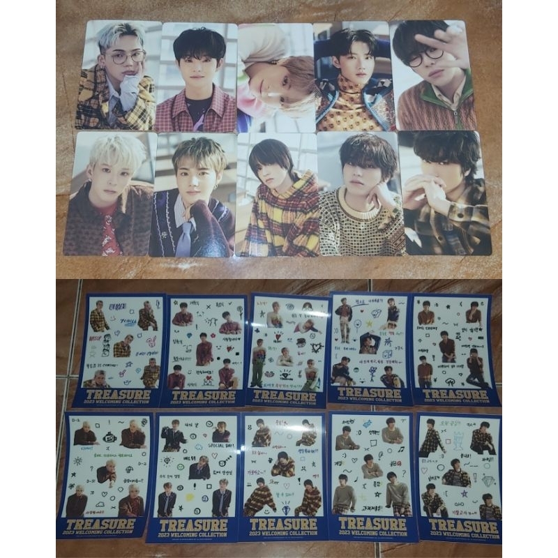 [READY] TREASURE 2023 WELCOMING COLLECTION PHOTOCARD PC + CLEAR STICKER HYUNSUK JIHOON YOSHI JUNKYU 