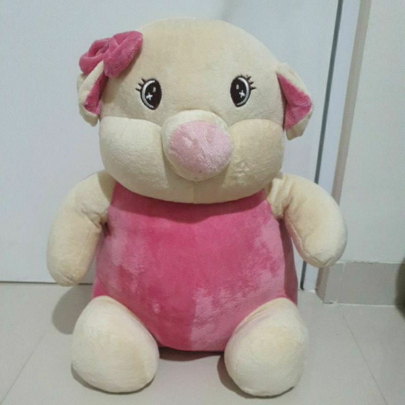BONEKA BABI PITA PINK JUMBO NEW (TIMEZONE)