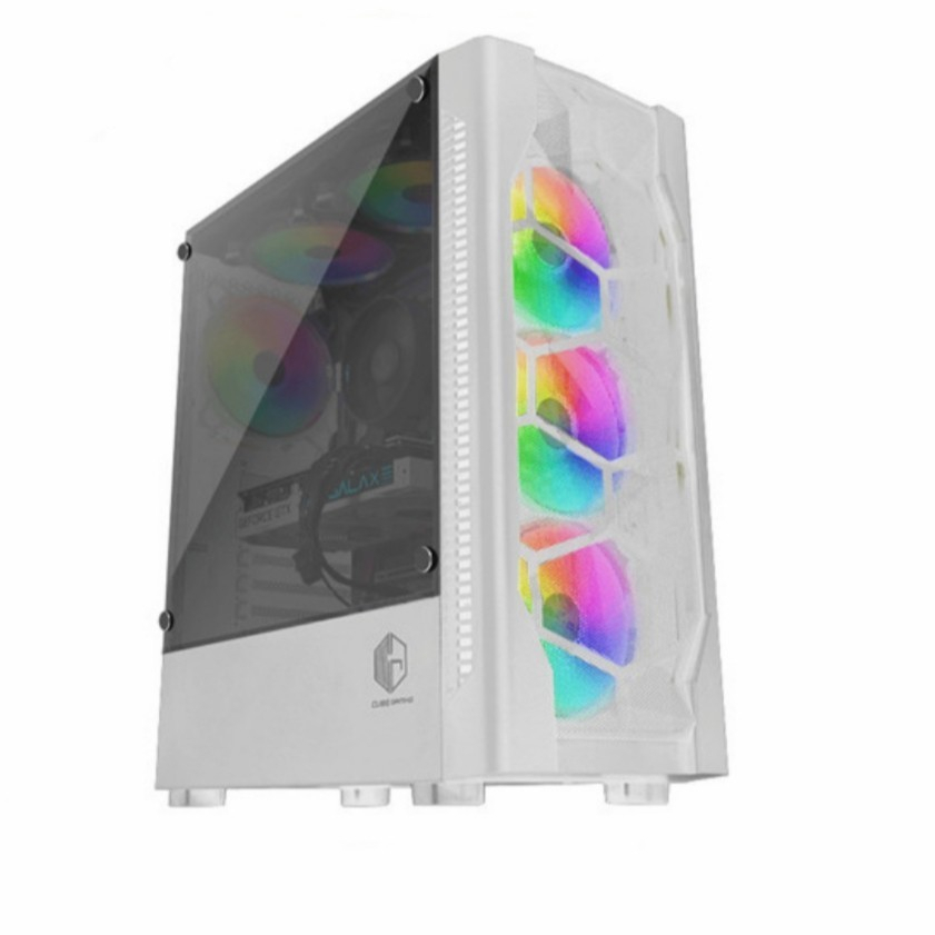 Cube Gaming Byron White ATX Tempered Glass Gaming Case