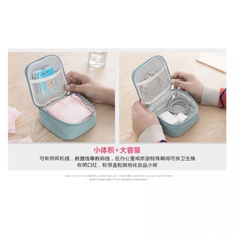 MH80 TAS MINI TRAVEL COSMETIC CABLE POUCH STORAGE ORGANIZER TEMPAT MAKEUP COSMETIC POUCH CABLE MINI TRAVEL COSMETIC POUCH/TAS MINI COSMETICS SERBAGUNA