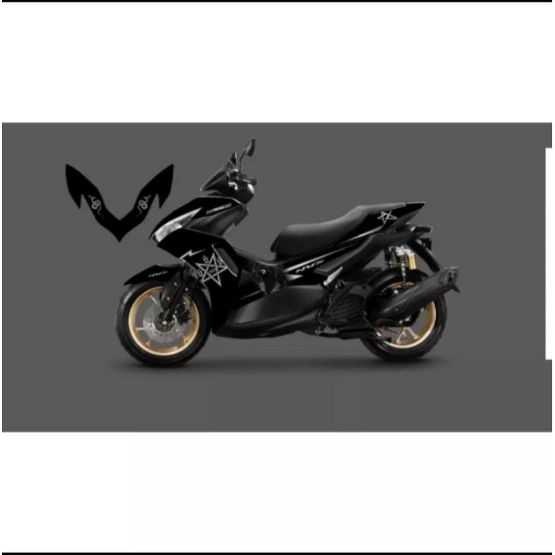 striping Sticker Aerox New Transparan Custom List Medusa 666