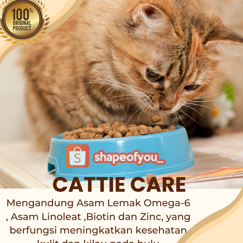 Cattie Care Makanan Kucing Kering 1kg Repack Catie Care Dry Food Cattiecare Tuna Freshpack 800gr