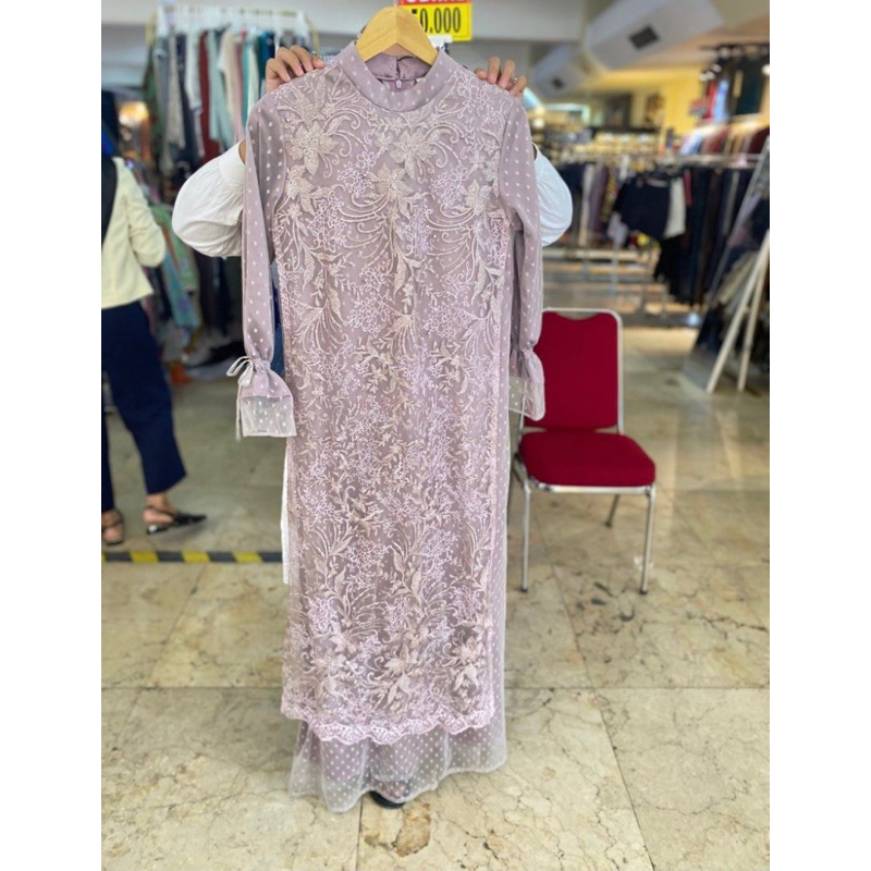 Dress Kondangan pesta lilac