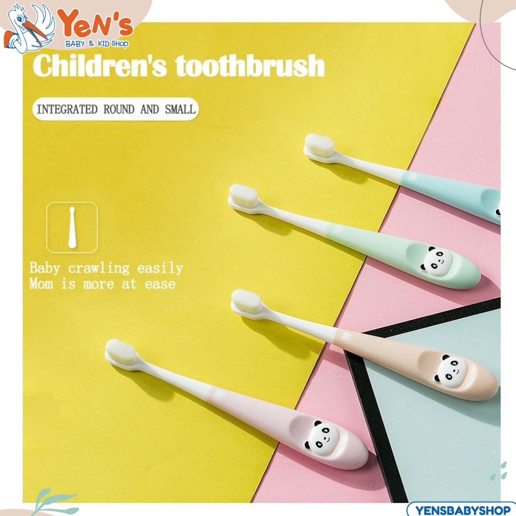 KURU Training Toothbrush Sikat Gigi Bayi / Anak Silicone Bulu Halus-panda
