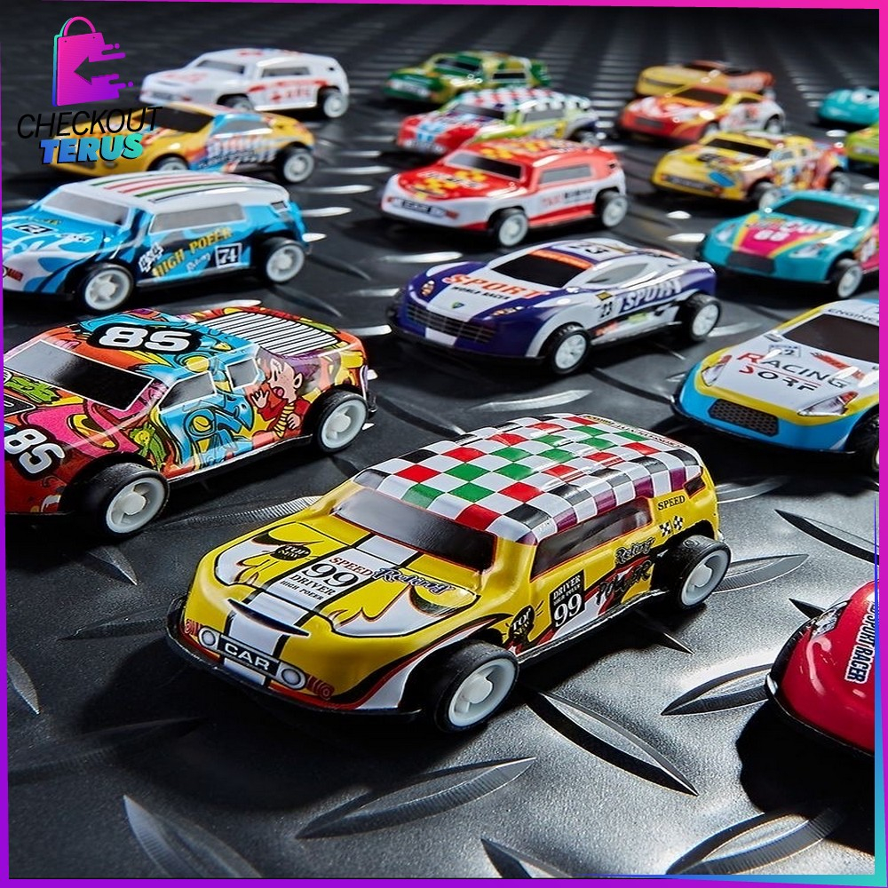 CT M314 Mainan Mobil Balap Mini Pull Back Colorfull 30PCS Set Container Box Car Toys Mini Sport Car Mobil Mobilan Balap Racing Anak