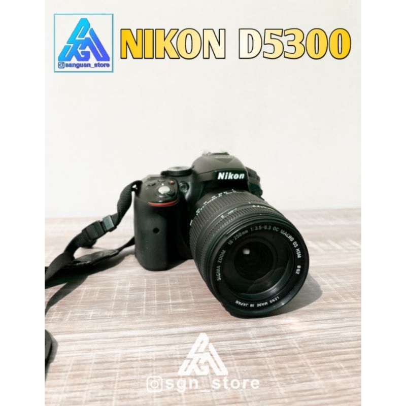 Nikon D5300 Dslr + Lensa SIGMA mulus murah second