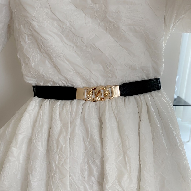 Ikat Pinggang Pu Karet Elastis  Premium Sabuk Fashion Import Belt Wanita Untuk Dress Slim Skinny Belt Aksesoris Wanita