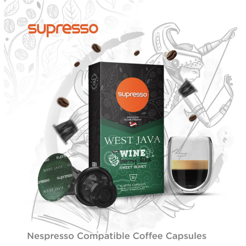 

Kapsul Kopi Supresso WEST JAVA WINE Nespresso Compatible Coffee Capsule