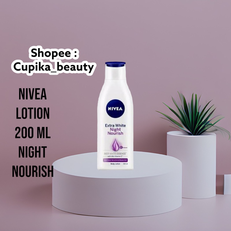 &lt;ue.x&gt; [ 200 ml lotion ] nivea lotion night nourish 200 ml || handbody lotion nivea 200 ml night and nourish khusus malam