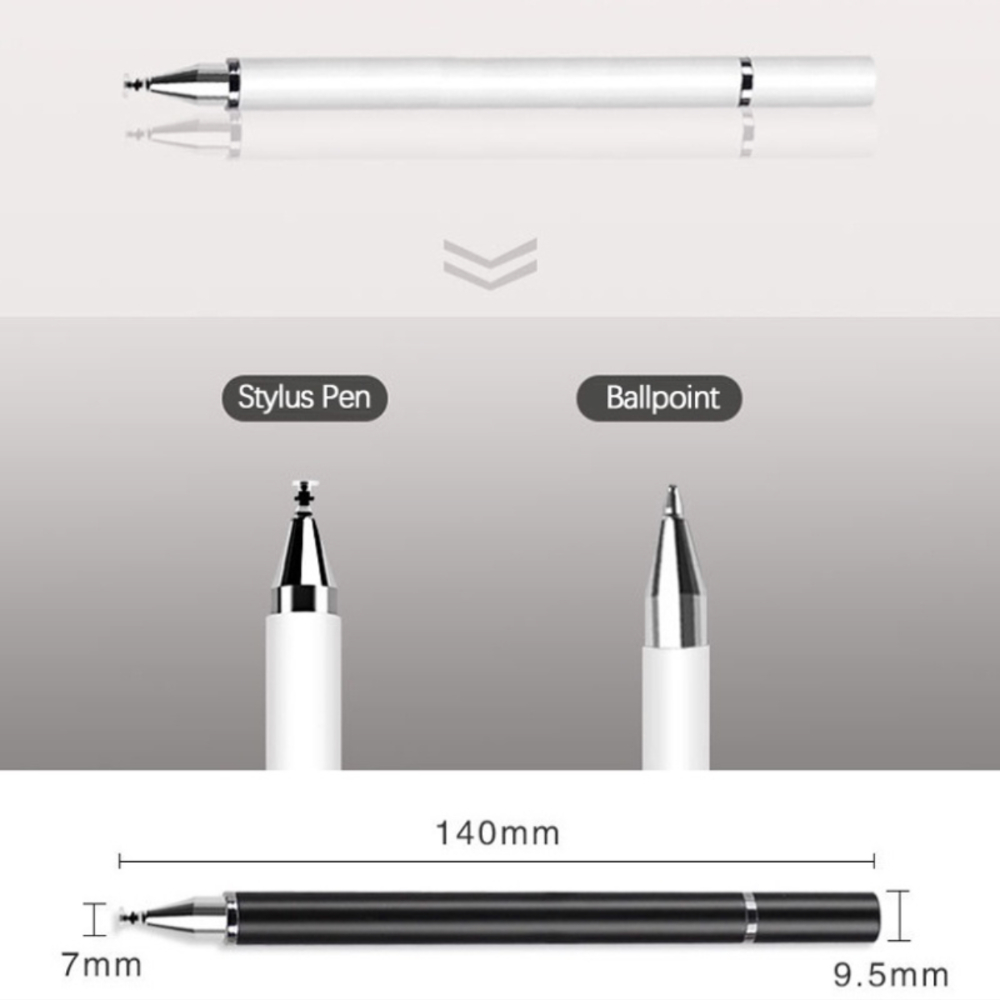 Stylus Pen 2 in 1 for Android HP Tablet Drawing Stylus Handphone Universal Touch Screen Bolpen Stilus