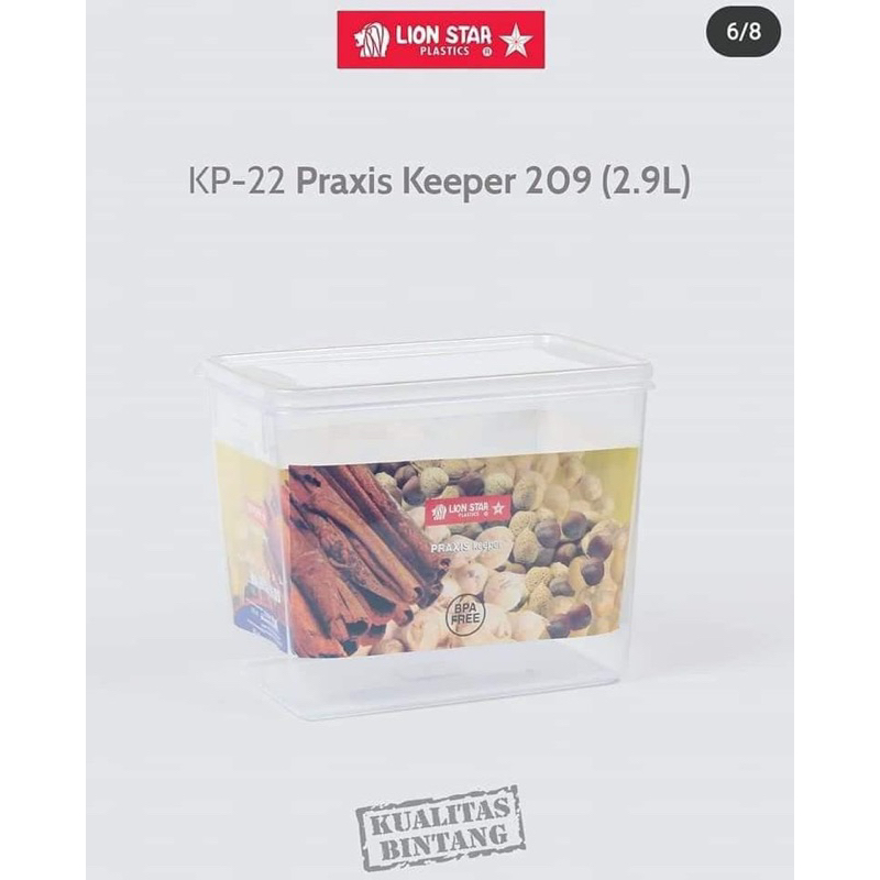 Lion Star Praxis Keeper 209 2.9 Liter Sealware Toples Container Kedap udara