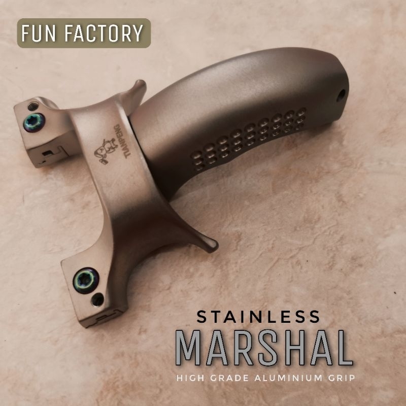 Ketapel OTT Flat Stainless - MARSHAL (Aluminium Handle)