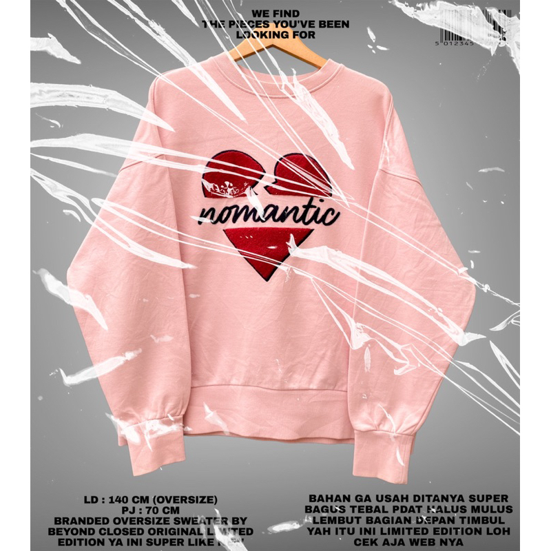 BEYOND CLOSET ORIGINAL/LIMITED EDITION/DEUX YEOZA X BEYOND CLOSET/BRANDED SWEATER/OVERSIZE PINK SWEA