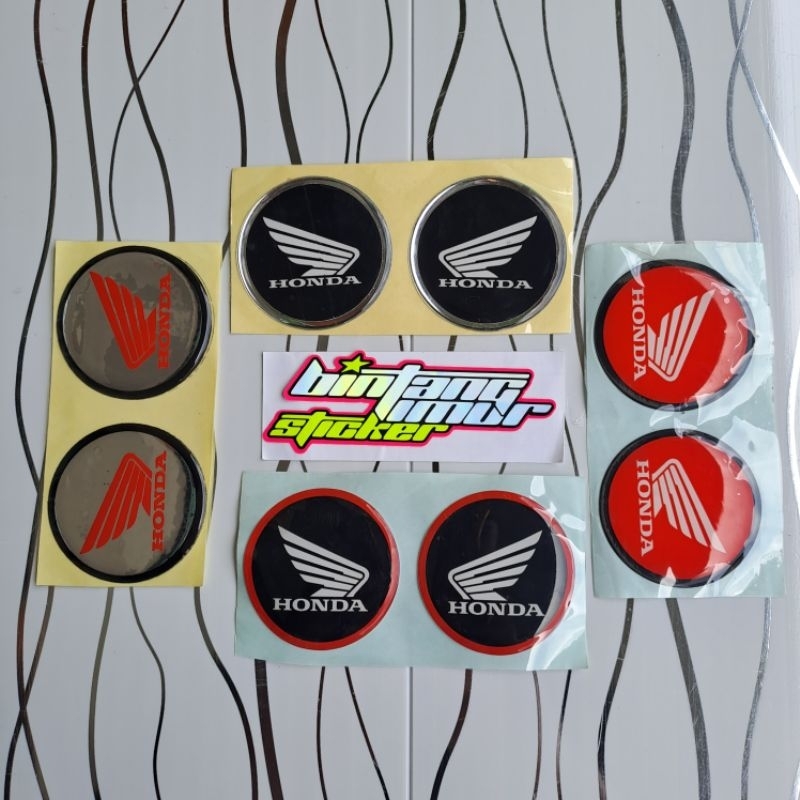 STICKER EMBLEM TIMBUL LOGO HONDA BULAT TIMBUL 3D