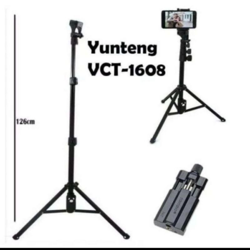 Tongsis Tripod Yunteng VCT 1608 Tongsis Remot Shutter Bluetooth Remote Tongsis HP Tripod HP 2in1